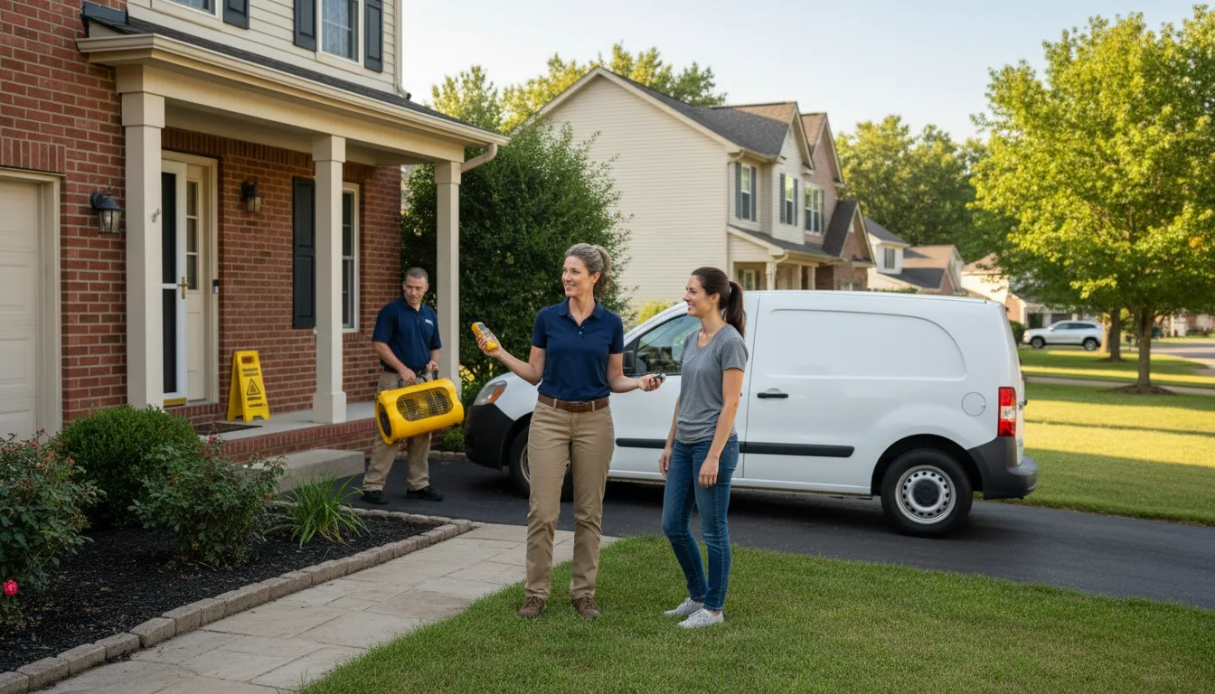 Residential water damage restoration in Casey, IL